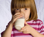 Milch Mädchen Milchglas