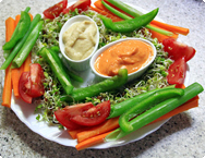 Gourmetmischung Rohkostsalat auf Beet mit Gourmetmischung