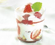 Erdbeer-Joghurt-Tiramisu Glas Erdbeer-Joghurt-Tiramisu