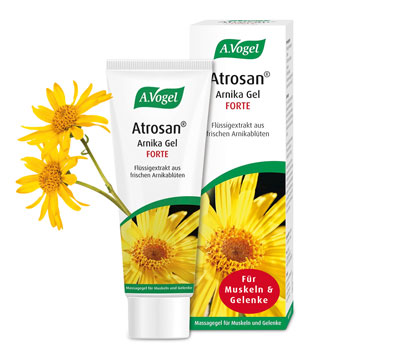 Atrosan Arnika Gel Forte mit Blüten