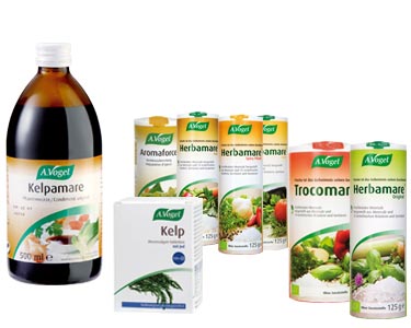 Kelp-Produkte Kelpamare, Herbamare, Kelp-Tabletten